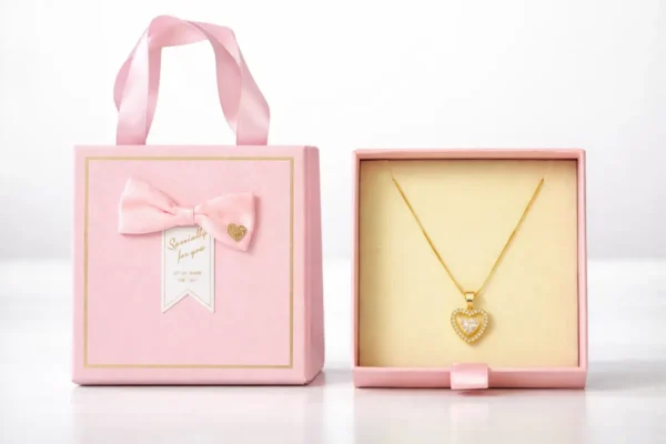 Cód. 1013 - Presente Dia Das Mães E Namorados Colar + Caixa C/ Alça Luxo