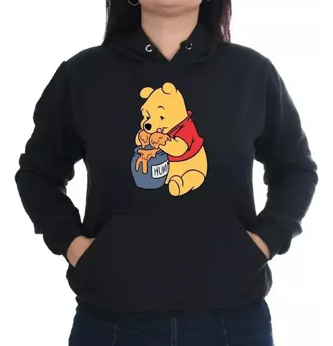 Cód. 1535 - Blusa Moletom Canguru Urso Ursinho Pooh Pote Mel