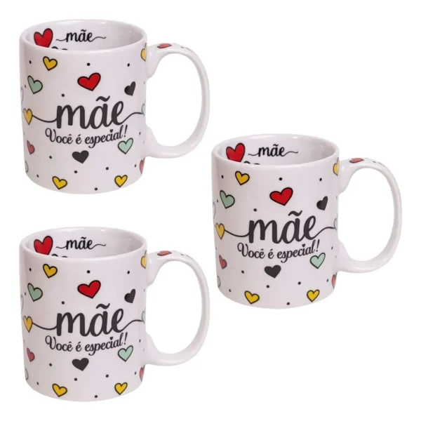 Cód. 998 - Caneca Porcelana Dia Das Maes Presente Especial Para Mae Kit
