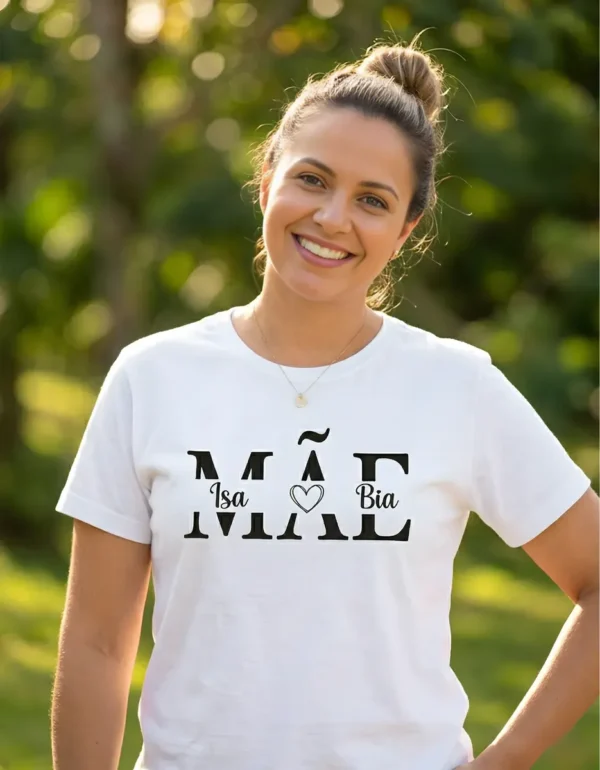 Cód. 1051 - Camiseta Dia Das Mães Personalizada Nome Dos Filhos