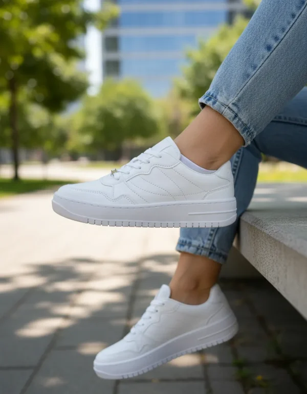 Cód. 251 - Tenis Casual Feminino Vizzano Branco Plataforma Original