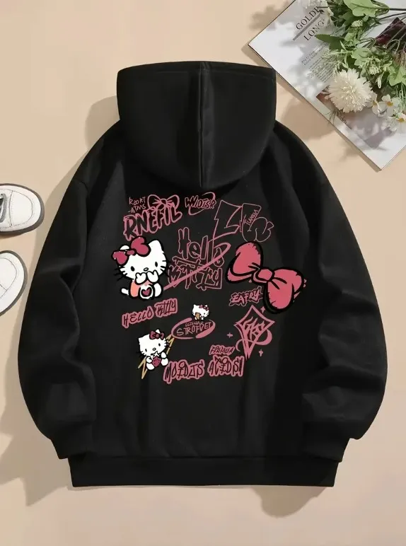 Cód. 498 - Moletom Com Capuz Feminino Sanrio Hello Kitty Summer