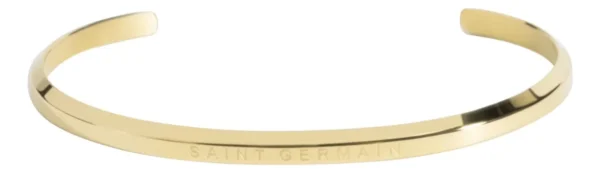 Cód. 302 - Pulseira Bracelete Dourado Saint Germain Aço Inoxidável Comprimento 6.5 Cm Diâmetro 6.5 Cm