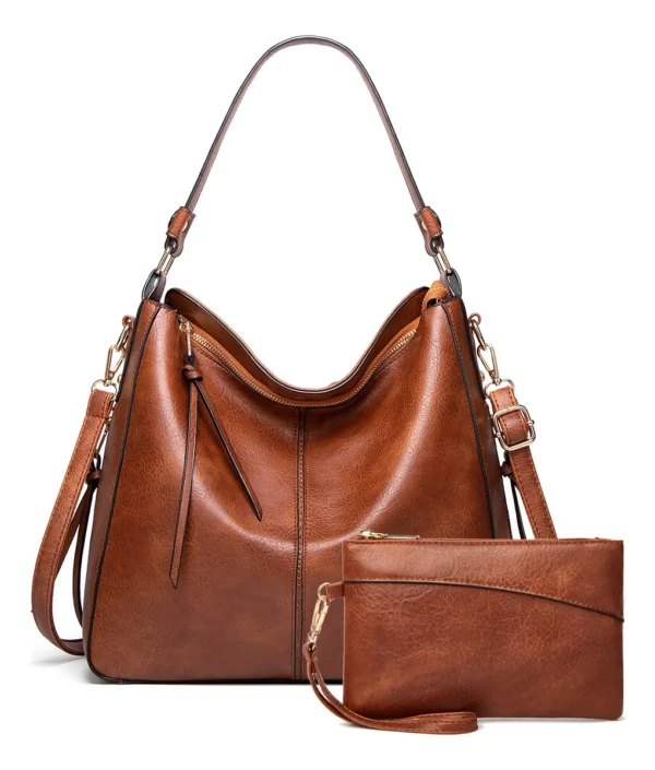 Cód. 153 - Kit 2 Bolsa Feminina Ombro Couro Transversal Carteira Mão