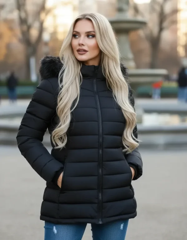 Cód. 738 - Jaqueta Puffer Alongada Acolchoada Parka Forrado Sobretudo