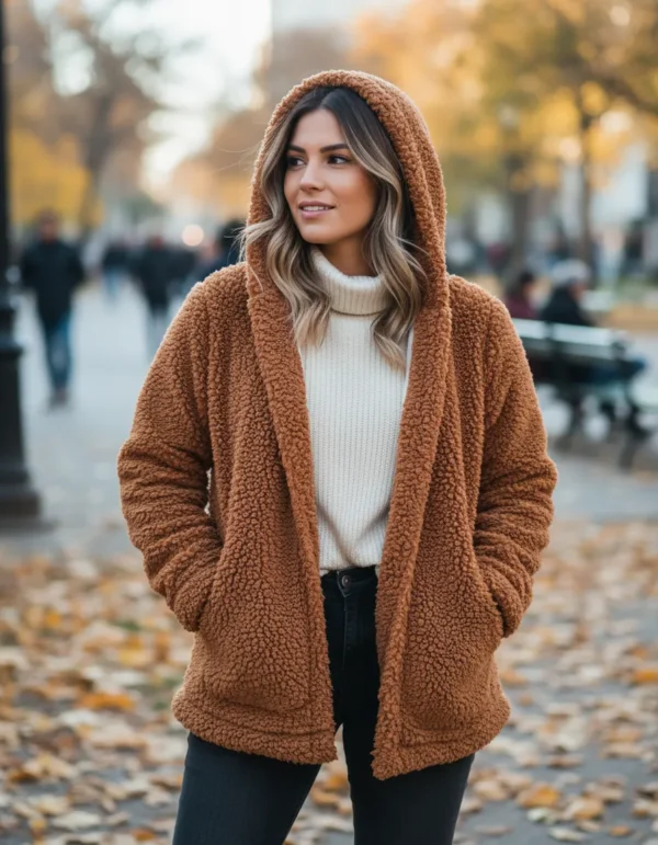 Cód. 659 - Casaco Teddy Feminino Peluciado Quentinho Inverno