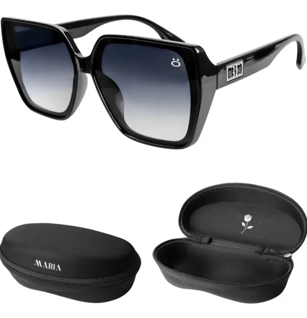 Cód. 821 - Oculos Sol Feminino Protecao Uv Original Quadrado + Case