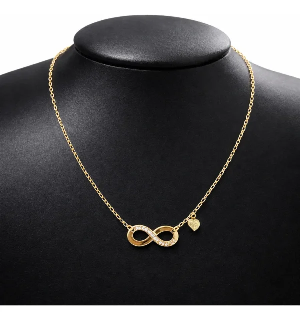 Cód. 1020 - Colar Banhado A Ouro 18k Infinito 45cm Frase Mãe Amor Eterno