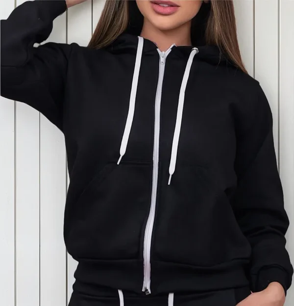 Cód. 512 - Blusa Moletom Capuz Ziper Unissex Flanelada Casado De Frio