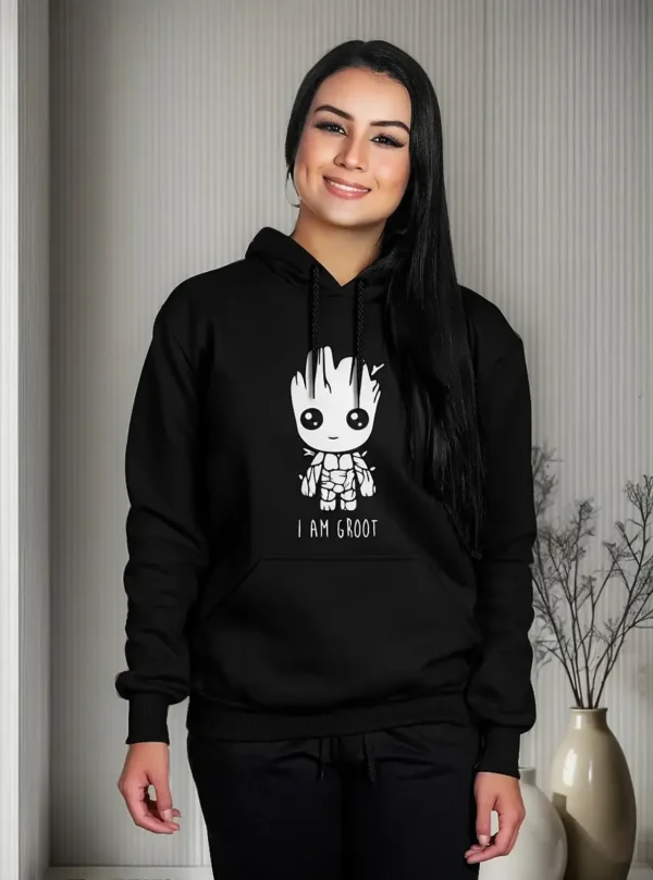 Cód. 547 - Blusa De Moletom Personalizada I Am Groot Top Lançamento