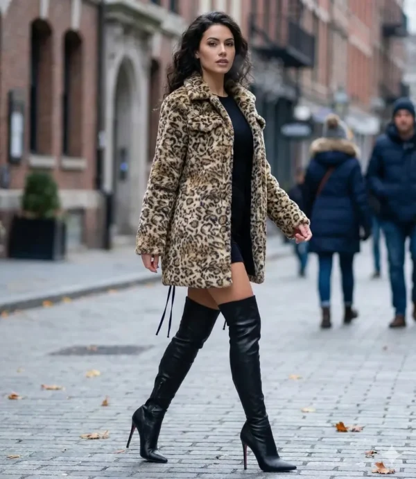Cód. 1187 - Casaco Super Fashion De Soft Com Onca Bem Quntinha E Estilo