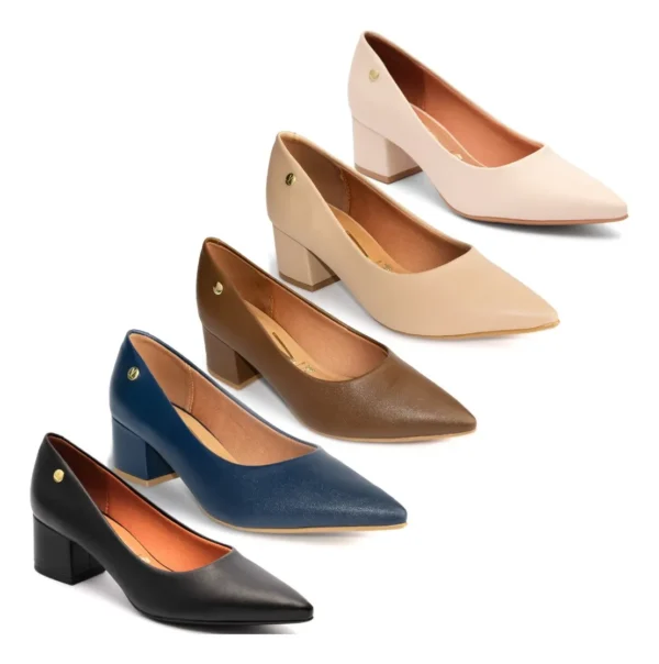 Cód. 151 - Scarpin Vizzano Salto Médio Bloco Sapato Confortável