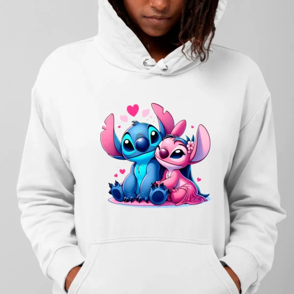 Cód. 537 - Casaco Moletom De Frio Casal Lilo Stitch Cores Vibrantes Top
