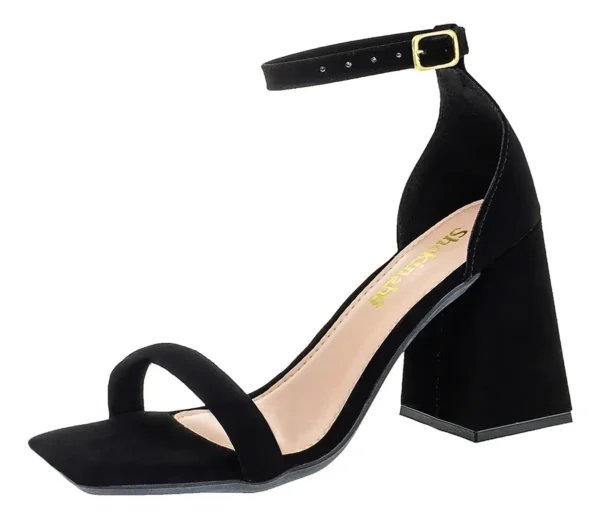 Cód. 267 - Sandália Feminina Salto Bloco Quadrado Novidade Fashion Moda