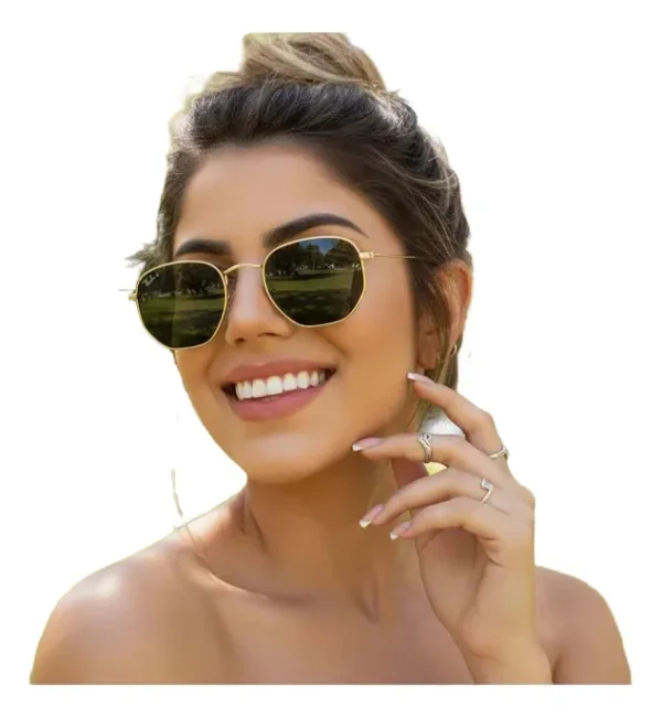 Cód. 817 - Óculos De Sol Feminino Hexagonal Verão 2021