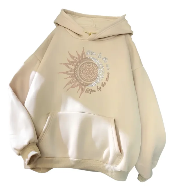 Cód. 507 - Moletom Canguru Moda Streetwear Sol E Lua Low Profile