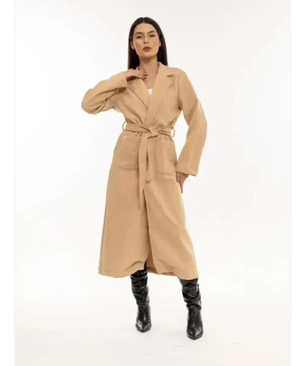 Cód. 650 - Sobretudo Feminino Max Longo Em Lã Batida Hbd Plus - Sbt-005