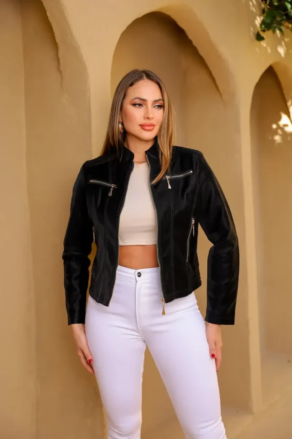 Cód. 1157 - Jaqueta Nxt Jeans Feminina Veludo Ultra Leve Inverno