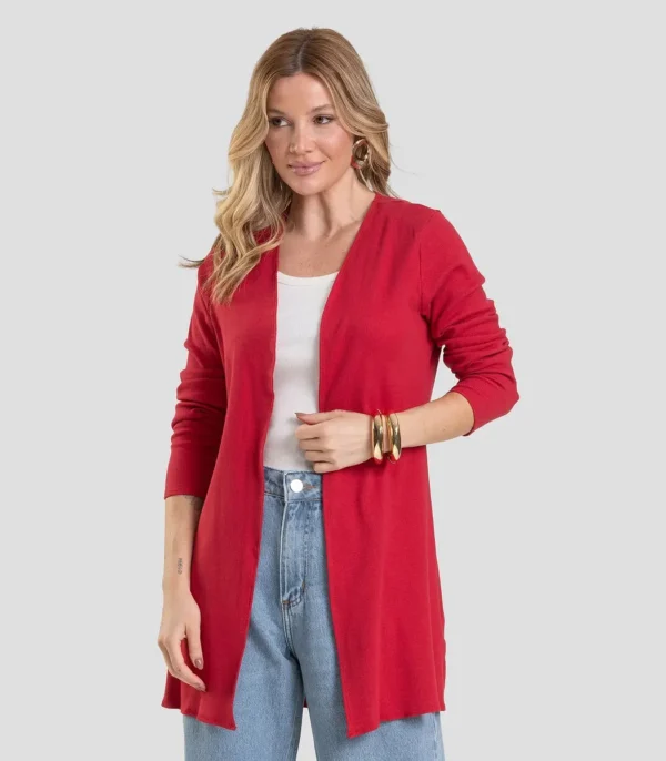 Cód. 629 - Cardigan Infinita Cor Vermelho
