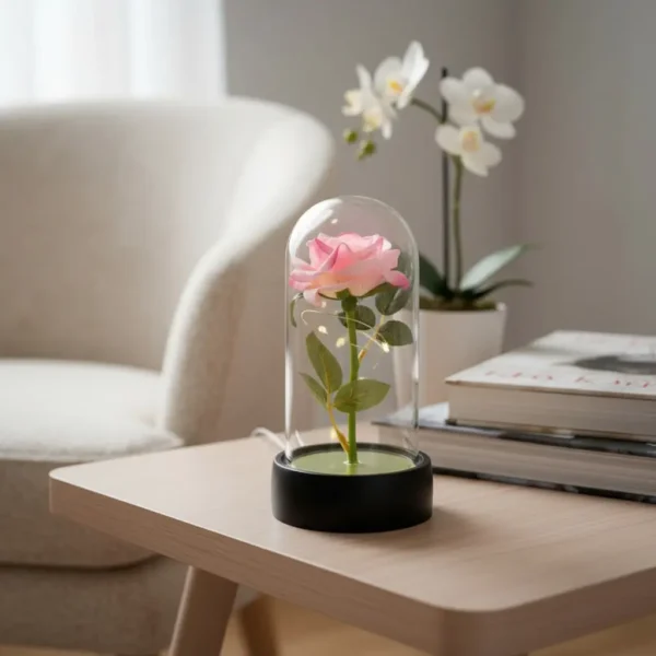 Cód. 1000 - Rosa Eterna Led Flor Pra Sempre Presente Namorada Noiva Mãe
