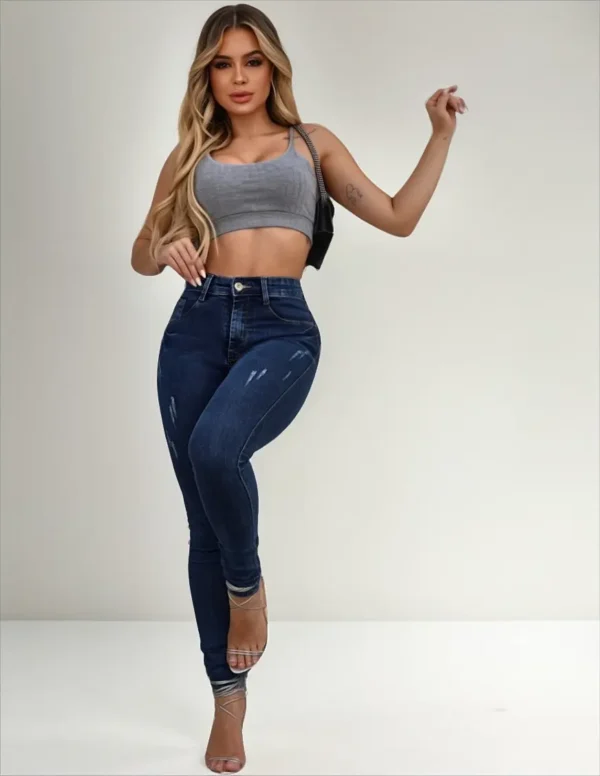 Cód. 405 - Calça Skinny Feminina Cintura Alta Empina O Bumbum Camarote