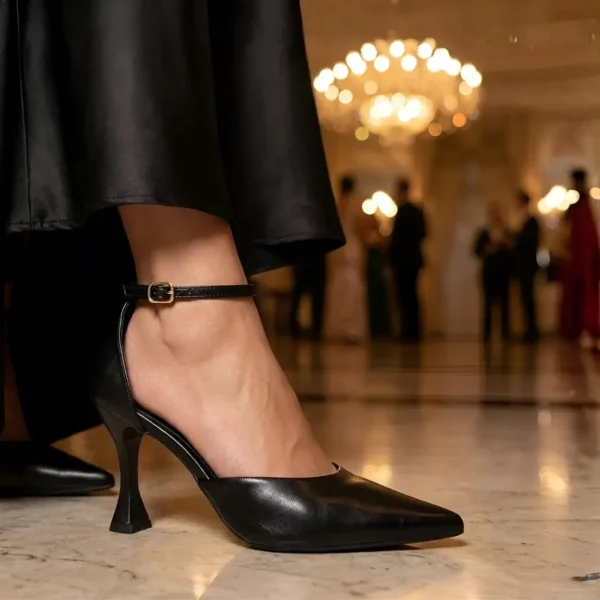 Cód. 274 - Sapato Feminino Bico Fino Salto Fino Scarpin  Slingback
