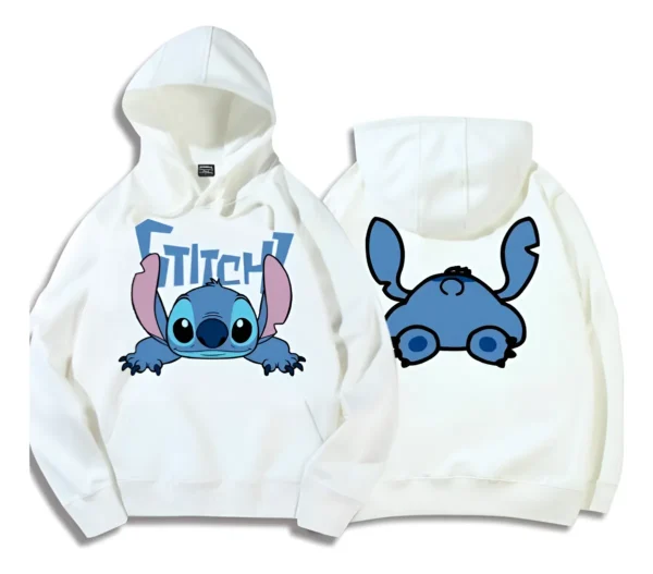 Cód. 511 - Moletom Lilo Stitch Adulto Unissex Com Capuz E Bolso Canguru