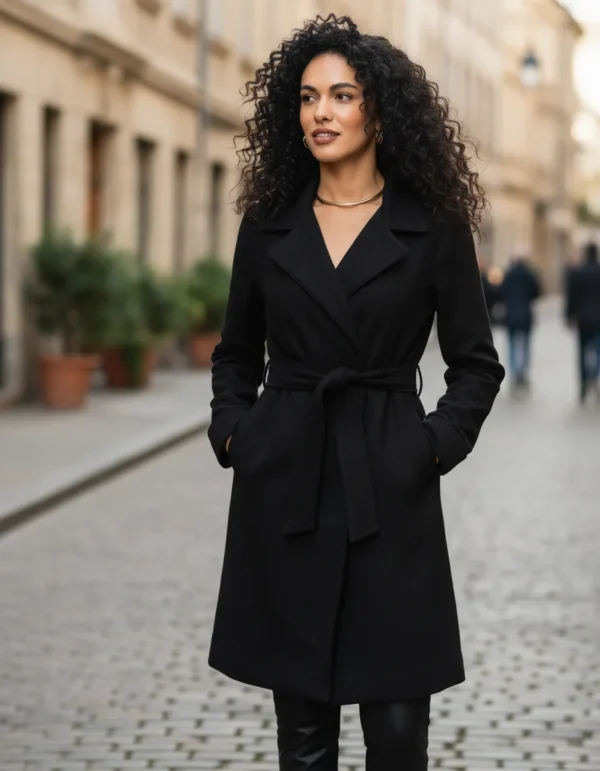 Cód. 723 - Trench Coat Feminino Rovitex Preto