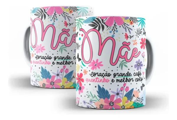 Cód. 1056 - Caneca Família Com Caixinha Xícara Pai Mãe Presente 350 Ml