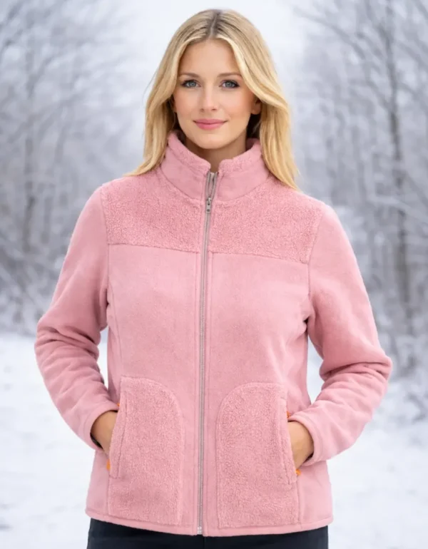 Cód. 1205 - Blusa Jaqueta Peluciada Frio Gola Alta Grossa Slim Plus Size