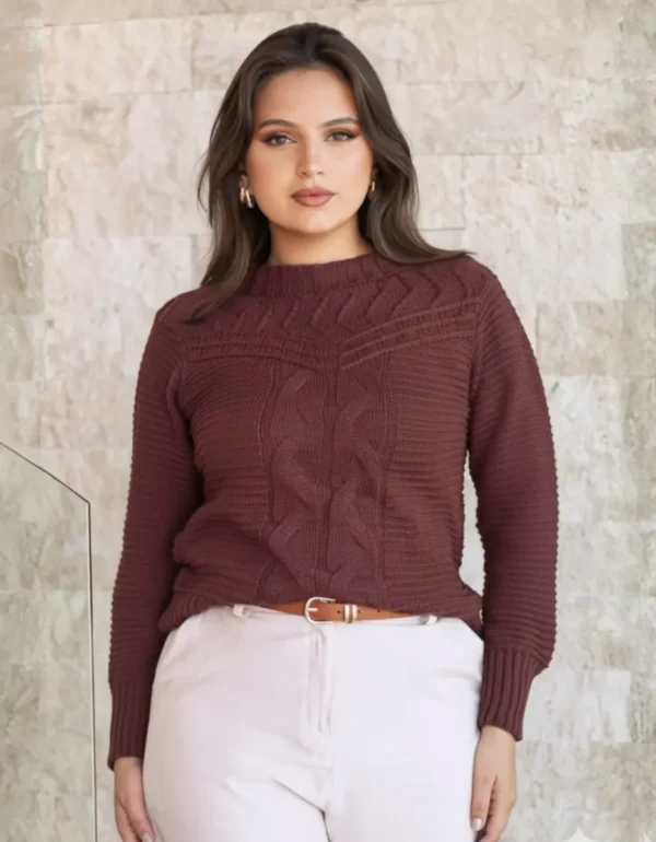 Cód. 1231 - Blusa De Frio Feminina Grossa Cashmere Sueter Tricot Premium