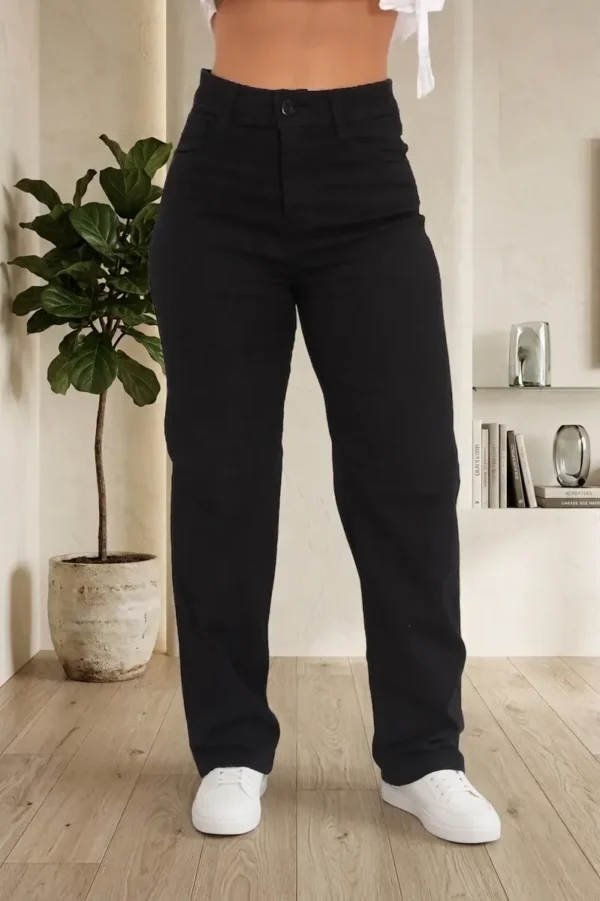 Cód. 399 - Calça Jeans Feminina Wide Leg Pantalona Cintura Alta Stilger