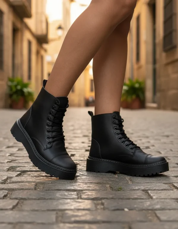 Cód. 237 - Bota Feminina Coturno Tratorado Plataforma Moda Conforto