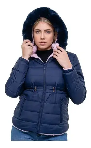 Cód. 736 - Jaqueta Parka Femina Dupla Face Para Frio Intenso Neve