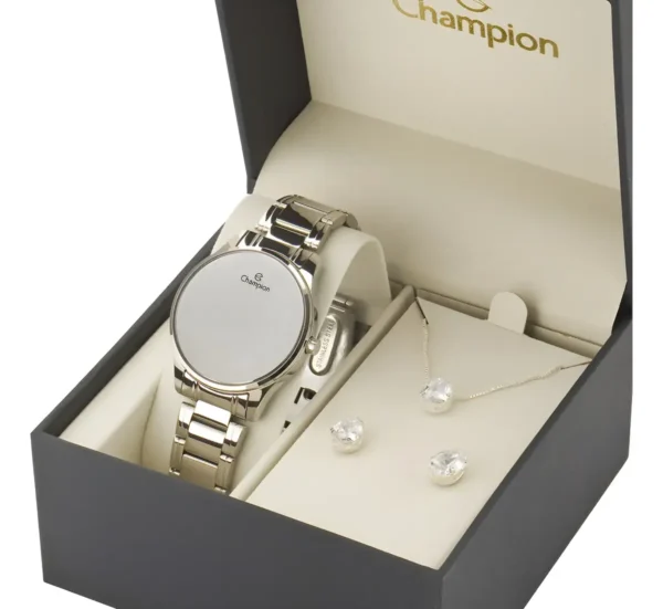 Cód. 892 - Relógio Feminino Digital Champion Original Prata Espelhado