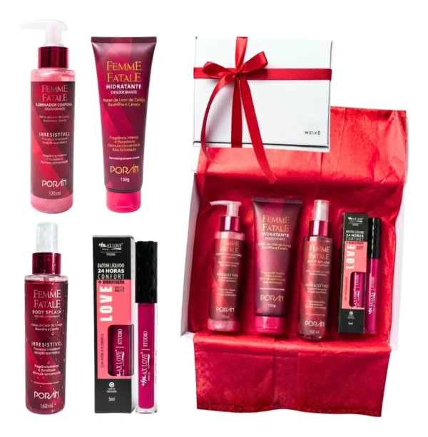 Cód. 1002 - Kit Beleza Maquiagem Perfume Presente Namorada Amiga Mãe
