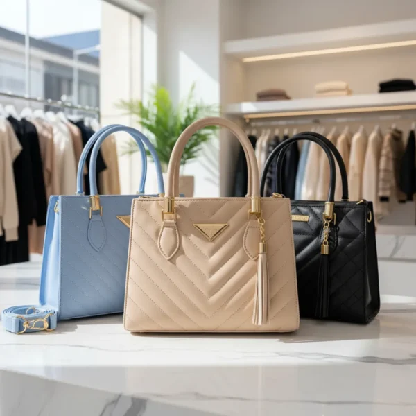 Cód. 170 - Conjunto 3 Bolsas Feminina Média Bordada Casual