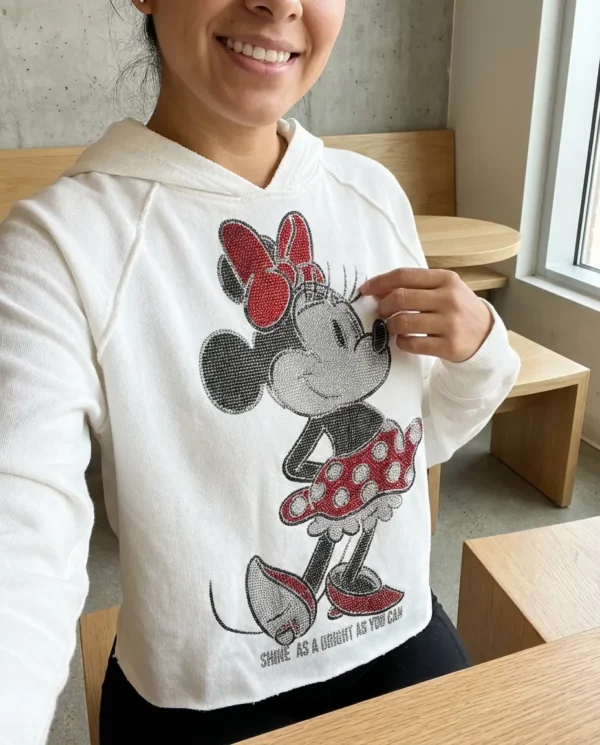 Cód. 1527 - Moletom Com Capuz Minnie Disney Licenciada Orientavida