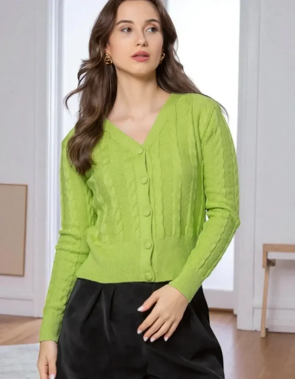 Cód. 635 - Casaquinho Feminino Tricot Modal Com Botão