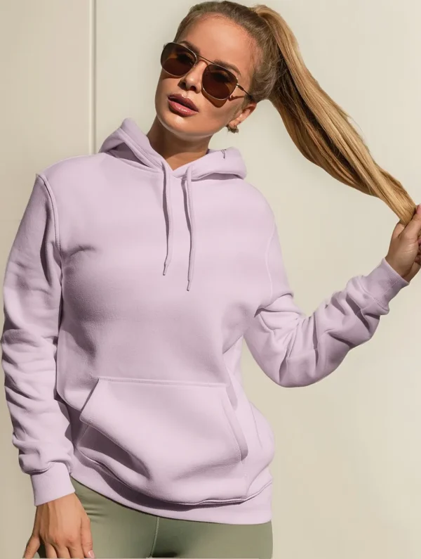 Cód. 492 - Blusa De Moletom Feminino Com Capuz Casaco Flanelado Básico