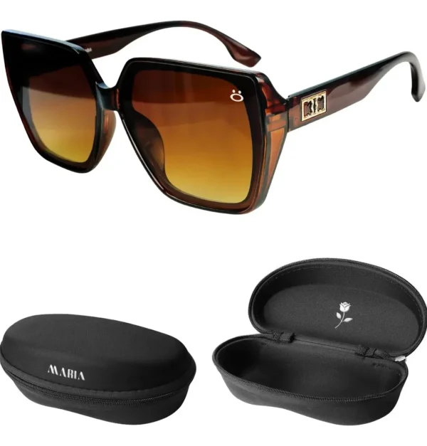 Cód. 851 - Oculos Sol Feminino Original Quadrado Protecao Uv + Case