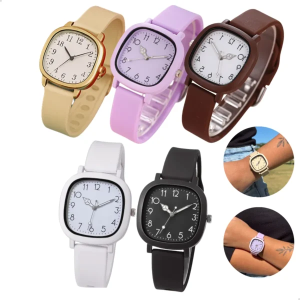 Cód. 873 - Relógio Feminino Silicone Colors Estilo Conforto Sofisticado