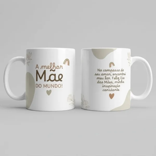 Cód. 975 - Caneca Cerâmica Presente Dia Das Mães 325ml C/ Caixinha
