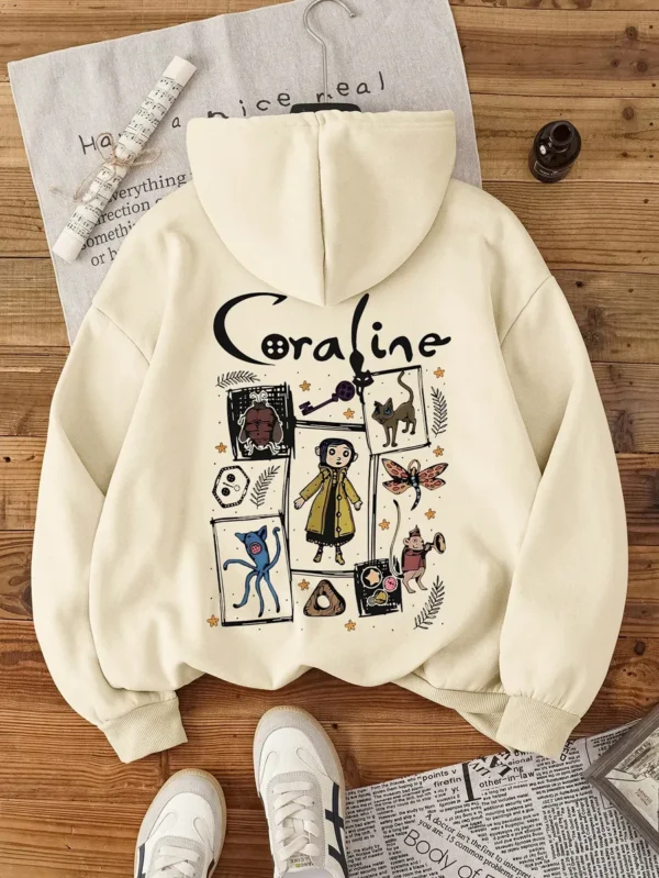 Cód. 1484 - Moletom Com Capuz Coraline Desenho Animado