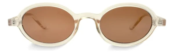 Cód. 834 - Óculos De Sol Oval Nice Champagne Uv400 Unissex