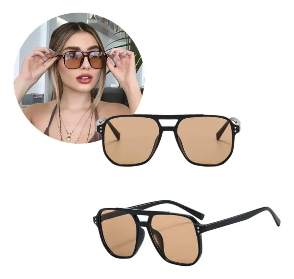Cód. 823 - Óculos De Sol Feminino Estilo Blogueira Quadrado Uv