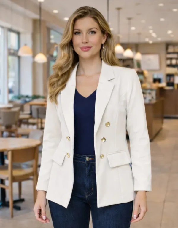 Cód. 642 - Blazer Feminino Alfaiataria Terninho Social Com Botões