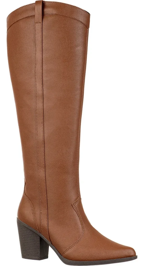 Cód. 253 - Bota Feminina Western Texana Country Cano Alto Bico Fino