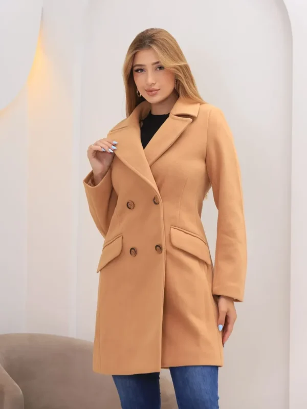 Cód. 653 - Sobretudo Casaco Feminino Longo Forrado Com Botões Inverno