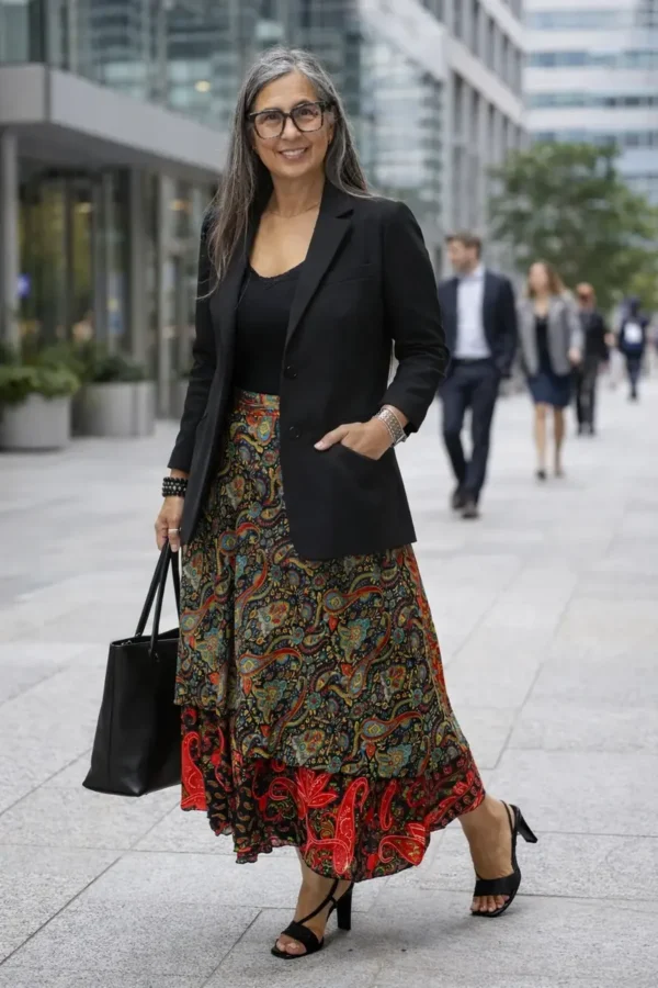 Cód. 1355 - Saia Envelope Midi Feminina Dupla Face
